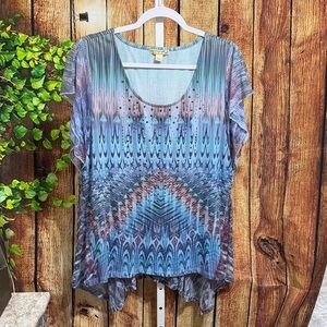 🚨(Must Bundle 3) Energe World Wear Lace Asym Blouse Size L